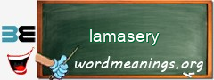 WordMeaning blackboard for lamasery